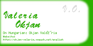 valeria okjan business card